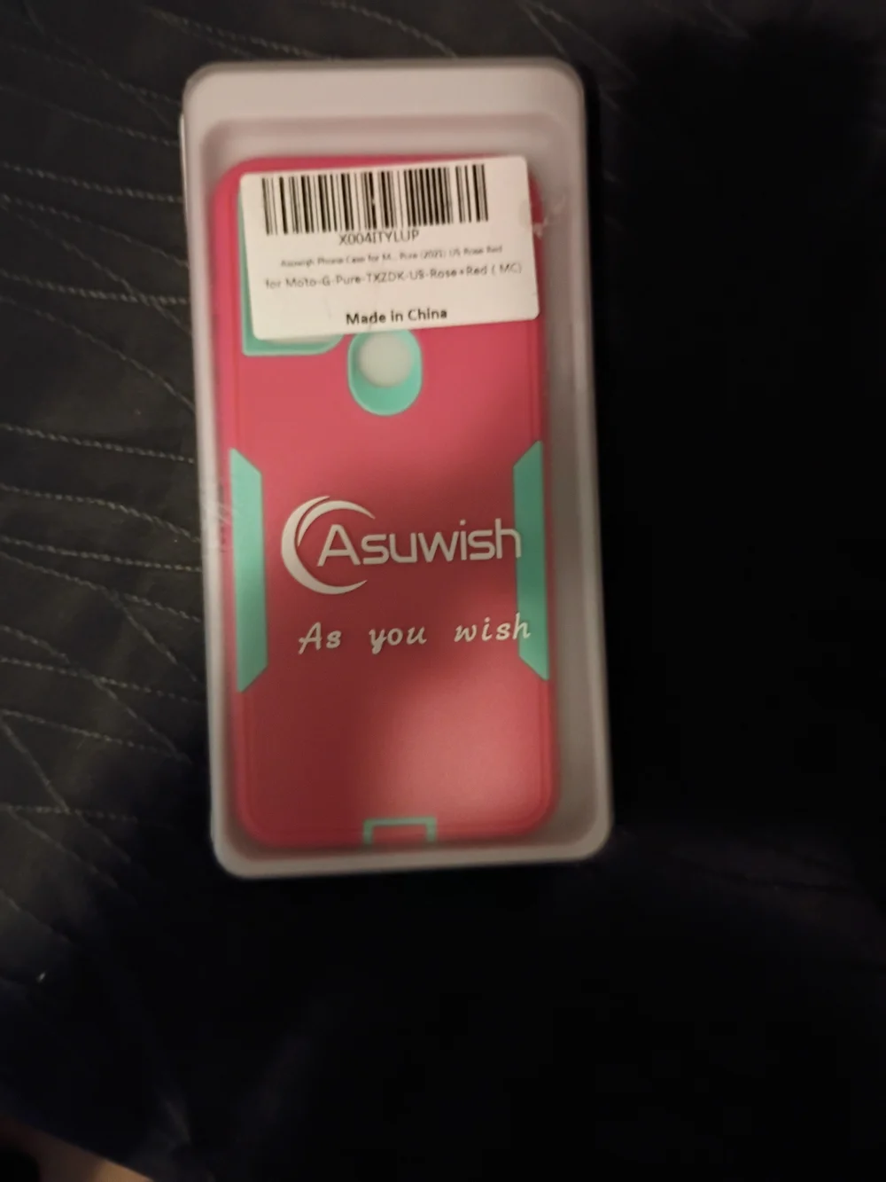 Pink and Mint Protective Phone Case for Moto G6